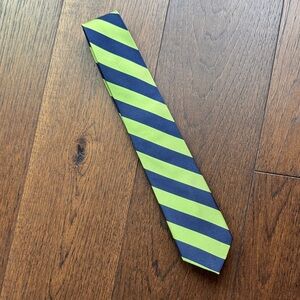 J Crew Striped Green and Blue Men's Tie
